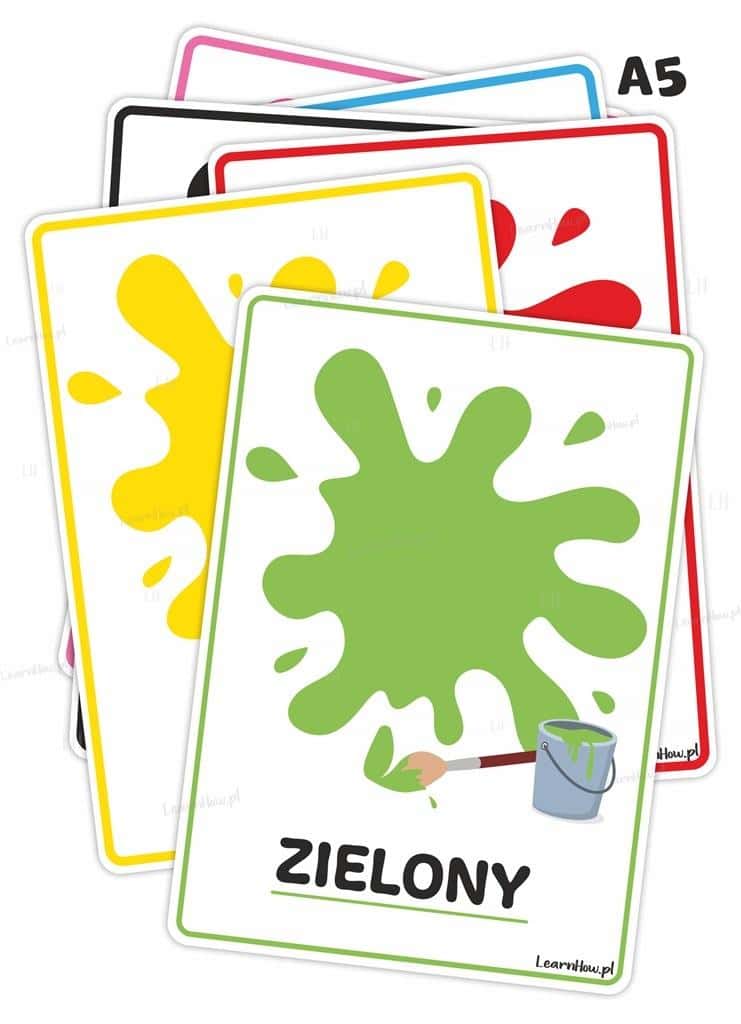 LearnHow Educational posters - Colors, 11 pieces A5 - learning through play