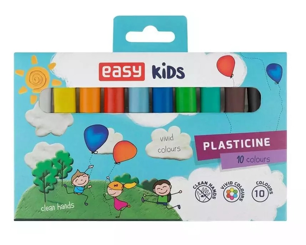 Easy Stationery Plasticine 10 Colors - Creative Fun for Kids