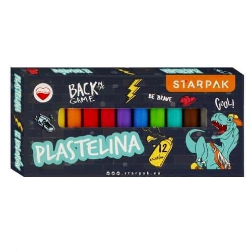 STARPAK Plasticine 12 colors Dino Skate - creative fun for children
