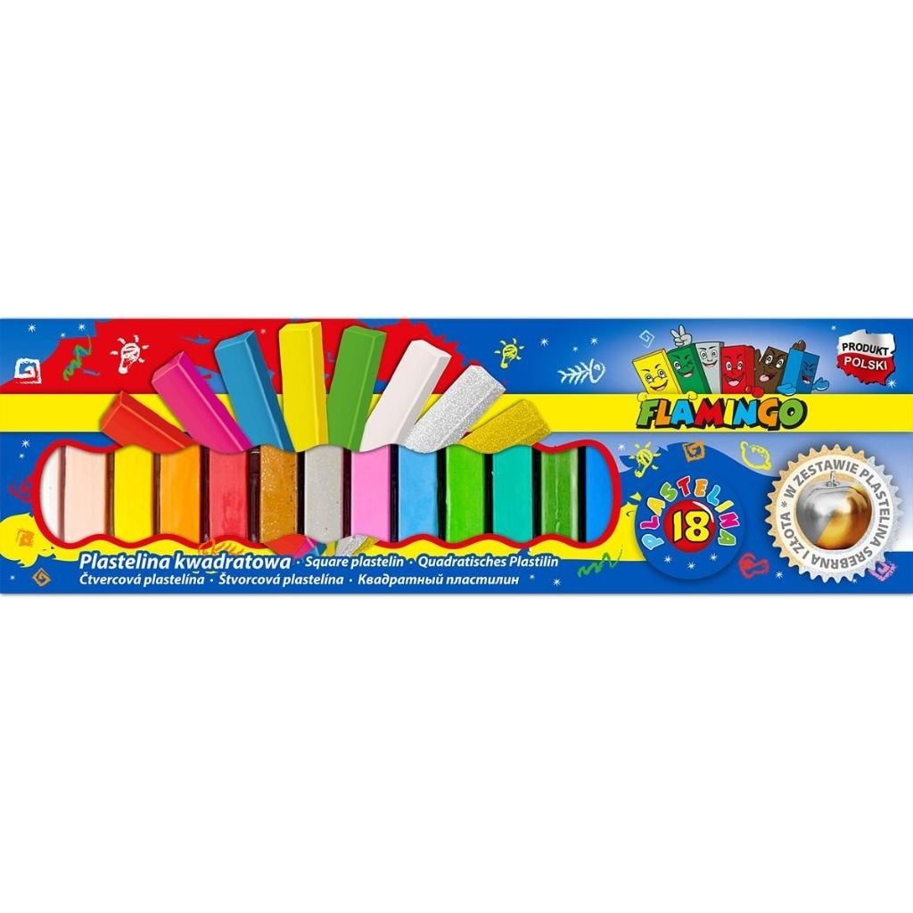 Titanum Square Plasticine - 18 Colors of Creative Fun