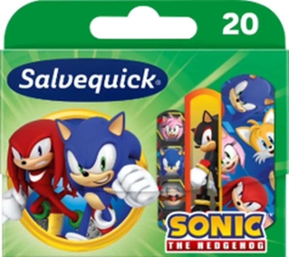 Salvequick Sonic Kids Plasters with Sonic Theme - 20 pcs.