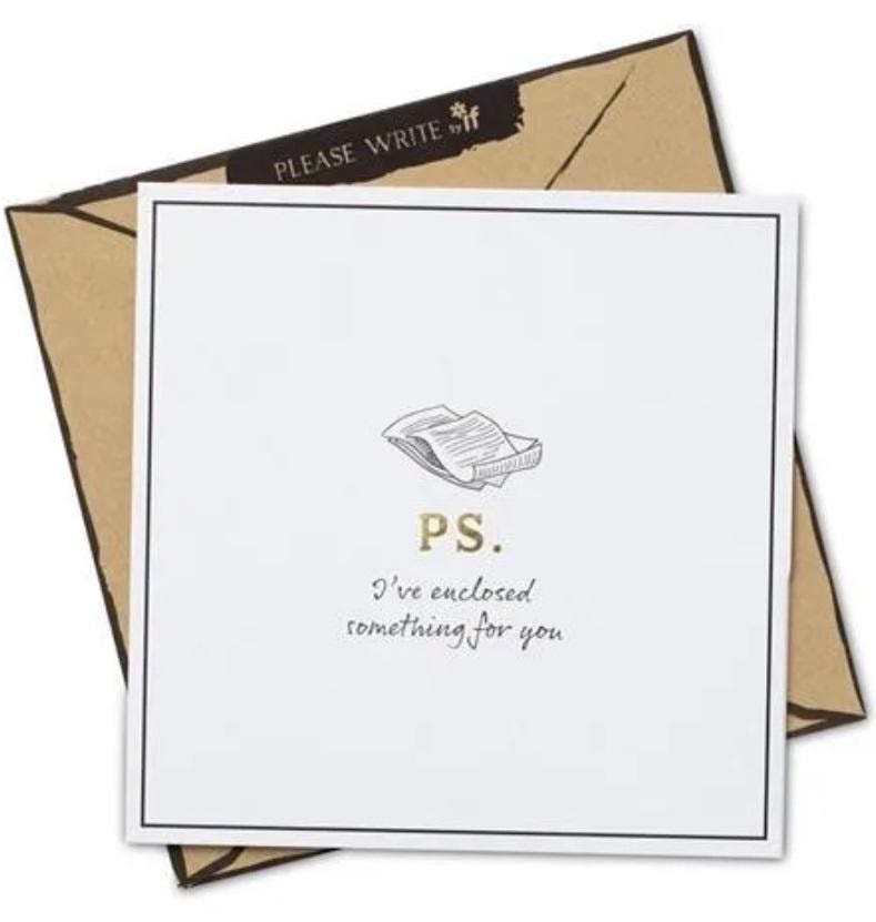 Please Write - Occasion card with envelope PS. - perfect for a gift