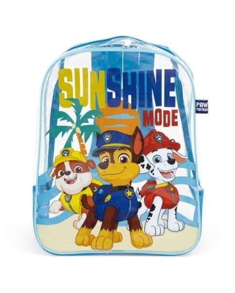 Paw Patrol Transparent beach backpack - ideal for toys
