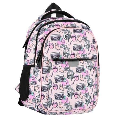 STARPAK School backpack Music - pink music theme ideal for girls