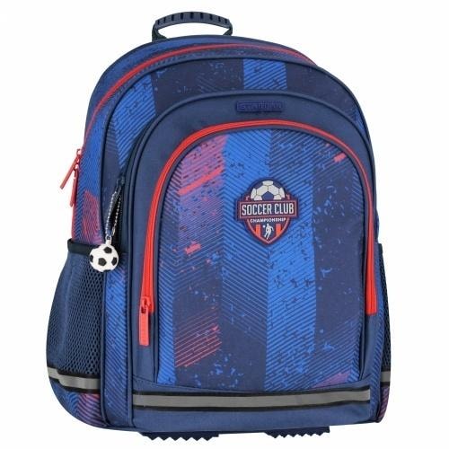 STARPAK School backpack Soccer - navy blue with soccer ball 23l