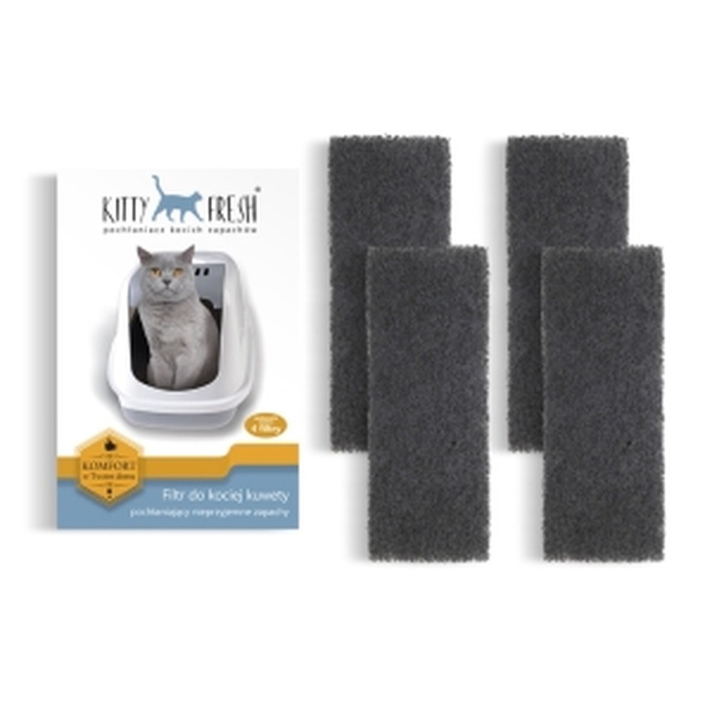 Kitty Friend Cat Litter Odor Absorber - 4 Filters for Freshness