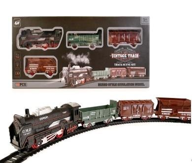 Vintage Train with Cake - 16 pieces for little railway enthusiasts