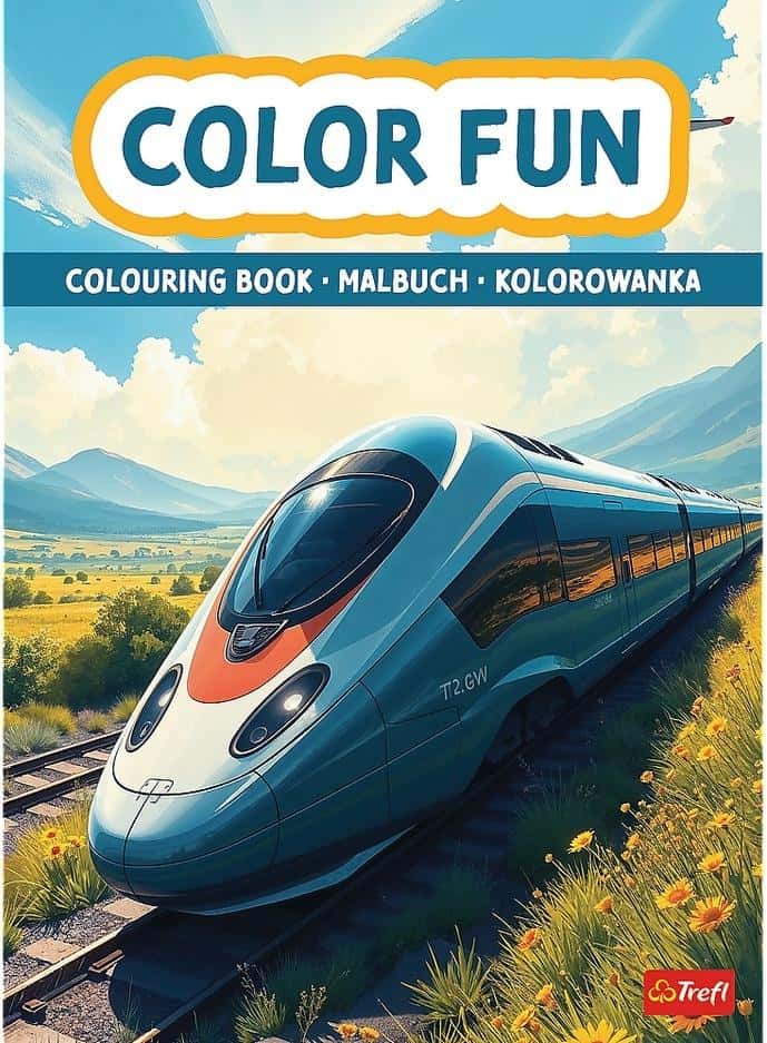 Trefl Trains and Planes - Coloring book for little artists