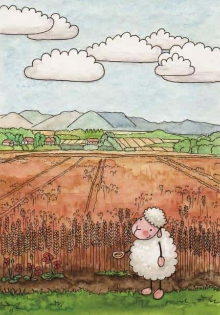 Coloring postcard - If the grain dies - Katarzyna Rymorz - a creative way to spend time