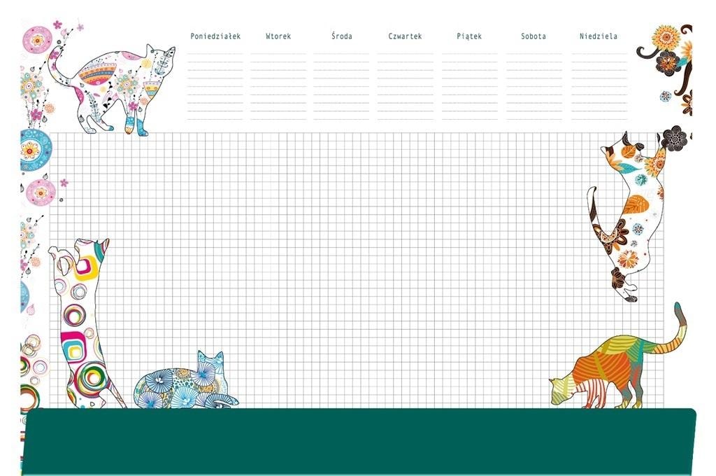 Desk pad notepad B3 - cats - ideal for office and home