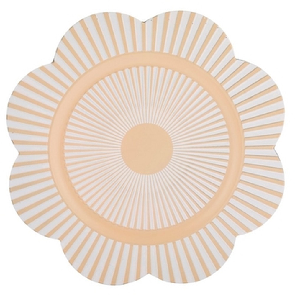 Placemat plate flower apricot 34.5 cm - stylish table decoration