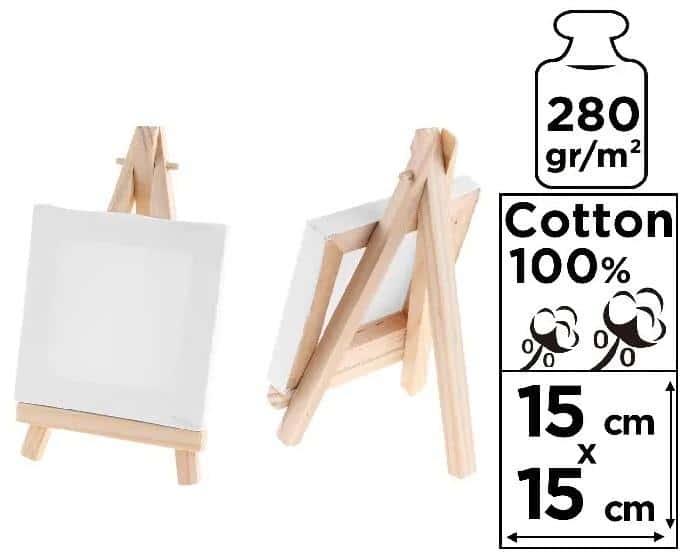 Artix Mini canvas 15x15 cm with easel - ideal for beginners