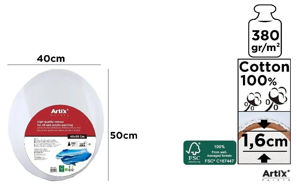 Oval canvas 40x50 cm - perfect canvas for artists