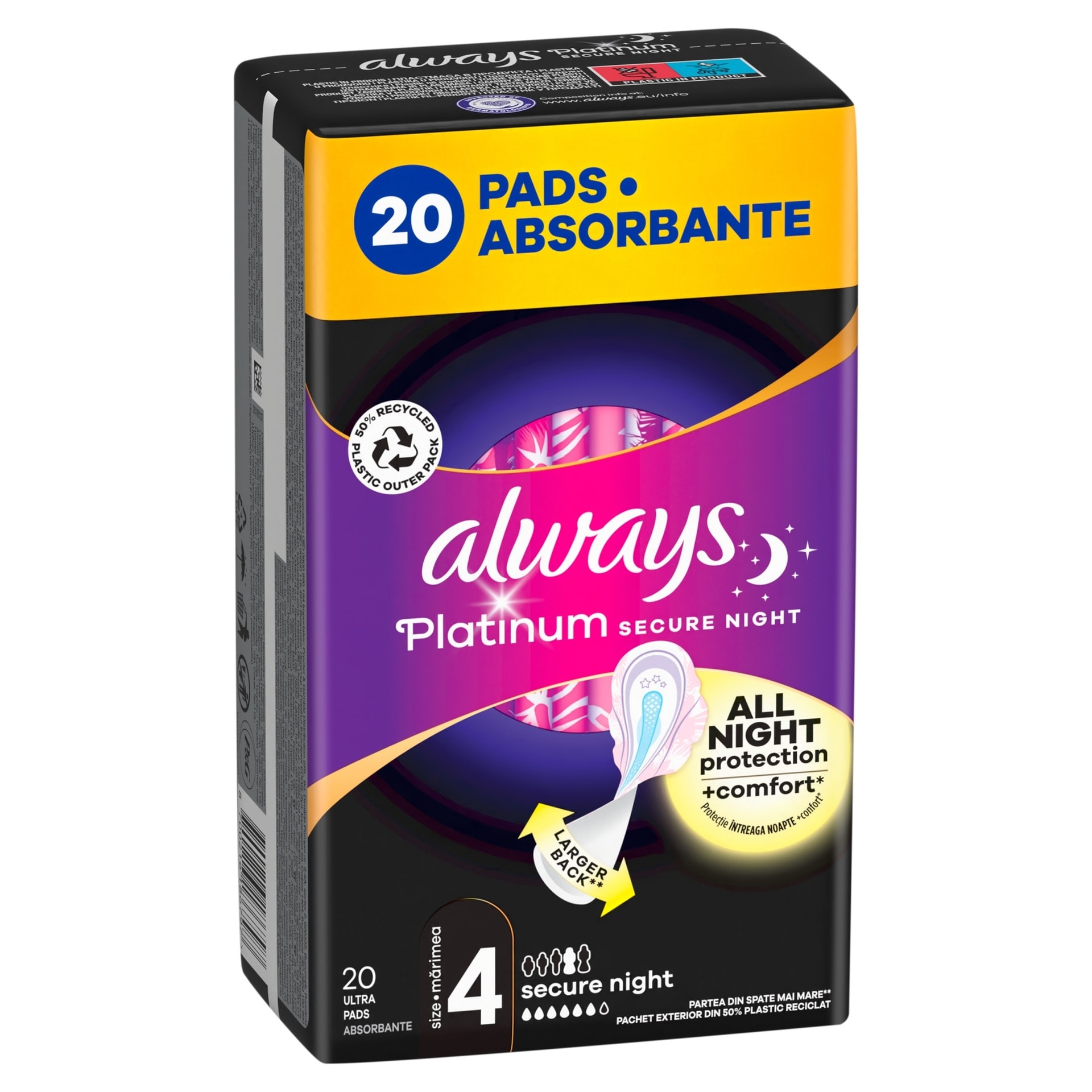 Always Night Extra Protection - Nighttime Sanitary Pads 16 count