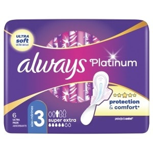 Always Platinum Night Pads - Size 3, perfect for night use
