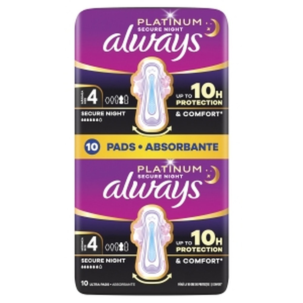 Always Platinum Night - Sanitary Pads with Wings for Comfortable Sleep