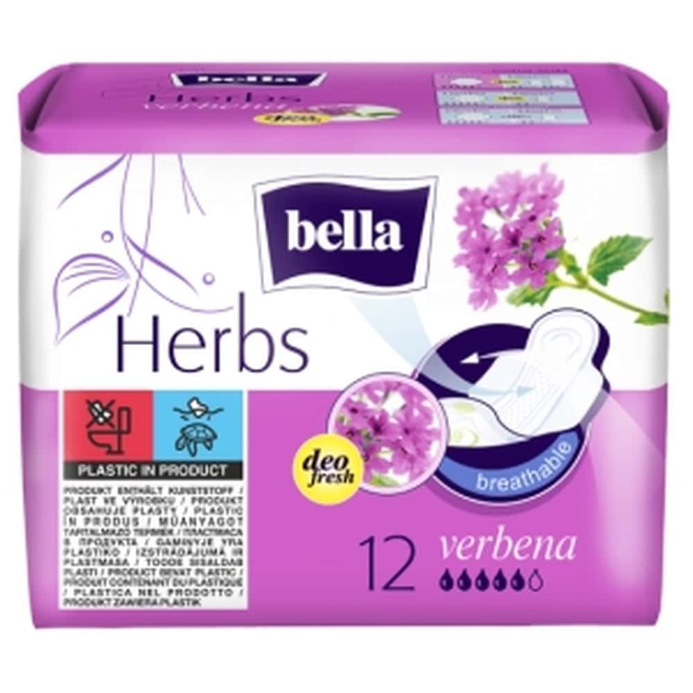 Bella Herbs Verbena - Sanitary pads with verbena, 12 pieces