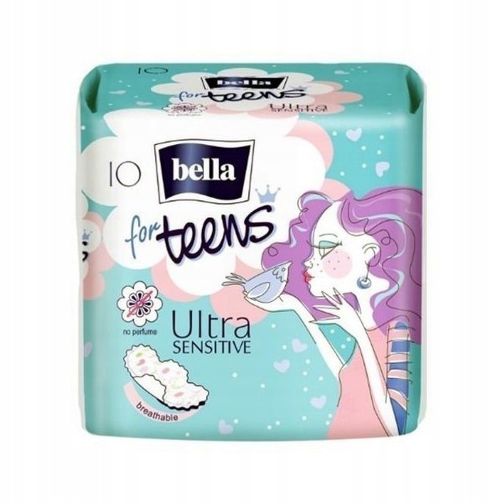 Bella Teens Sensitive - Sanitary pads for teenagers, 10 pieces