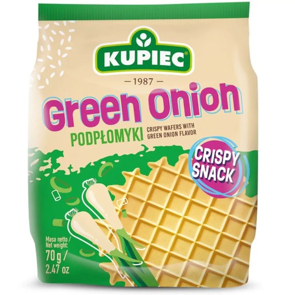 Kupiec Flatbread with green onion - crispy snack 70g