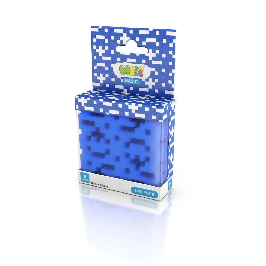 Meli Basic Baseplate - blue base plates 6 pcs. Develop creativity!