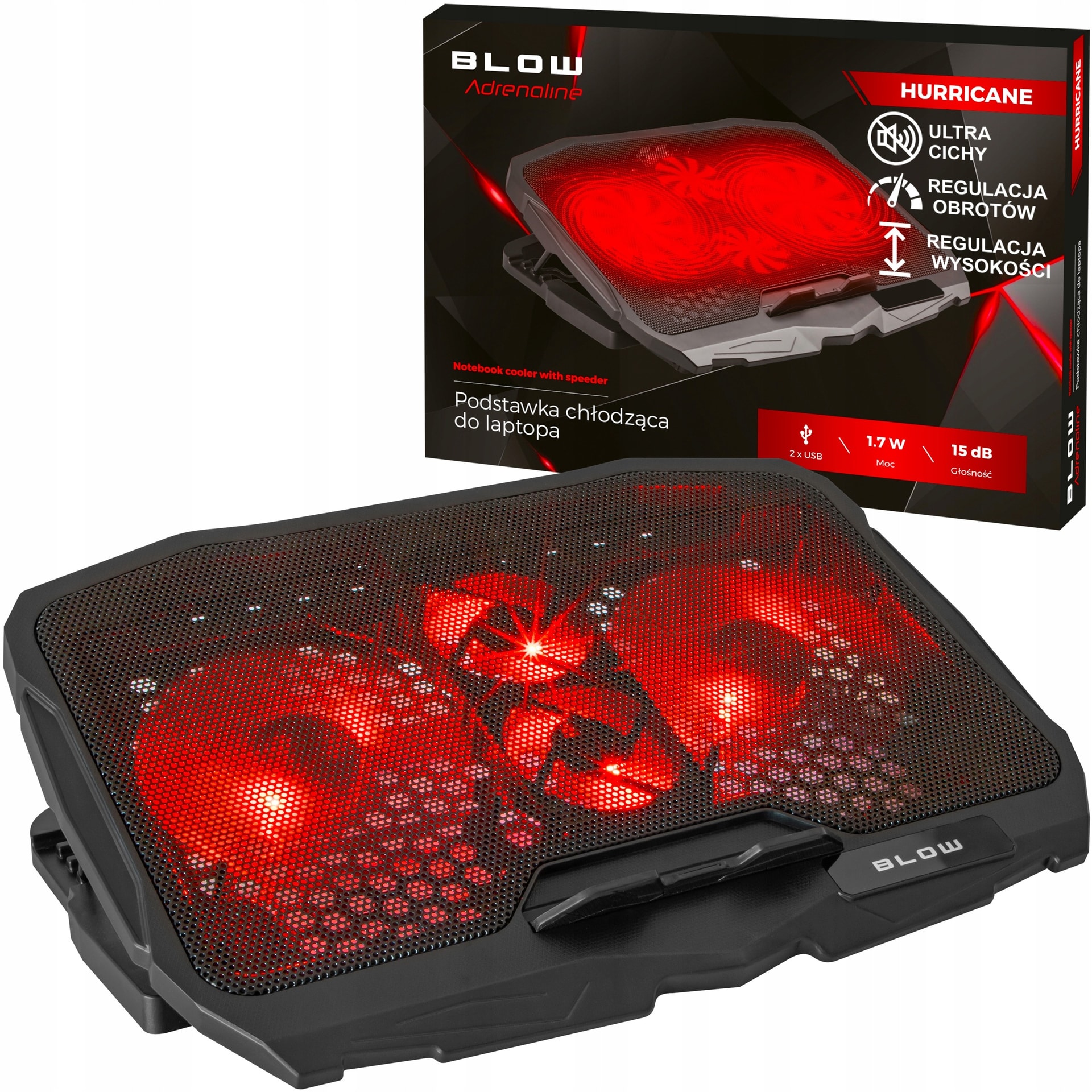 Fury Gunbai G3 - Cooling Pad RGB 2xUSB 14.1-17.3"