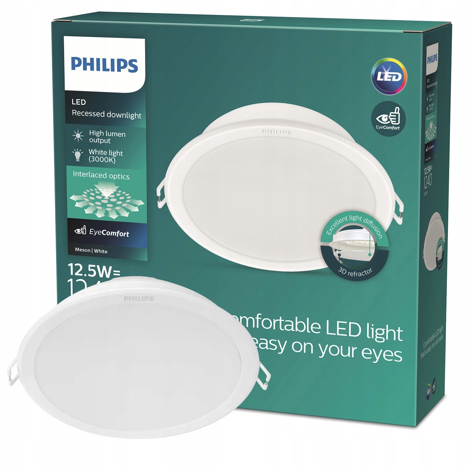 LED Recessed Luminaire 12.5W 3000K MES - modern lighting