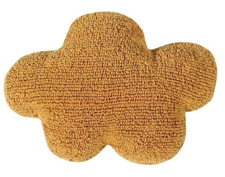 Cloud pillow mustard - soft decoration for the children's room