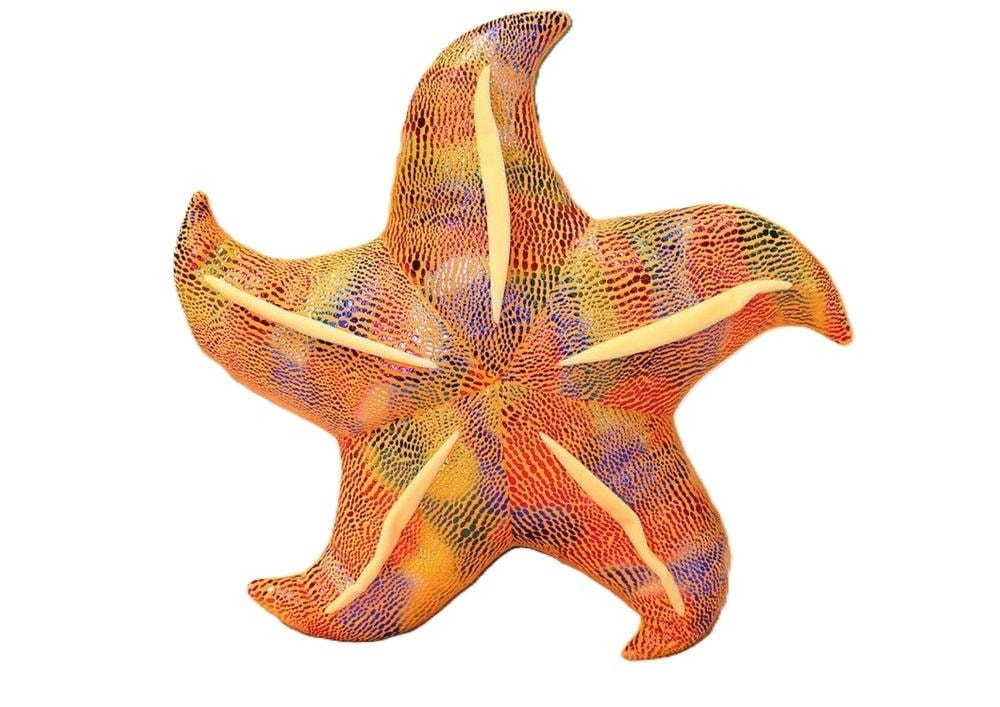 Plush starfish pillow yellow 45 cm - soft and cuddly
