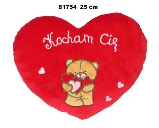 Heart Pillow with Teddy Bear 25cm - perfect gift for a loved one