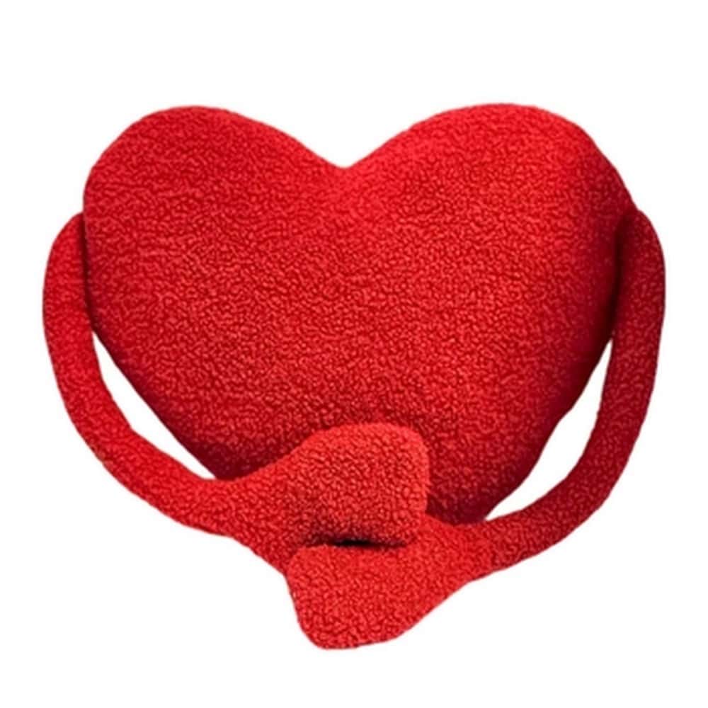Heart Pillow with Paws Red - perfect for cuddling