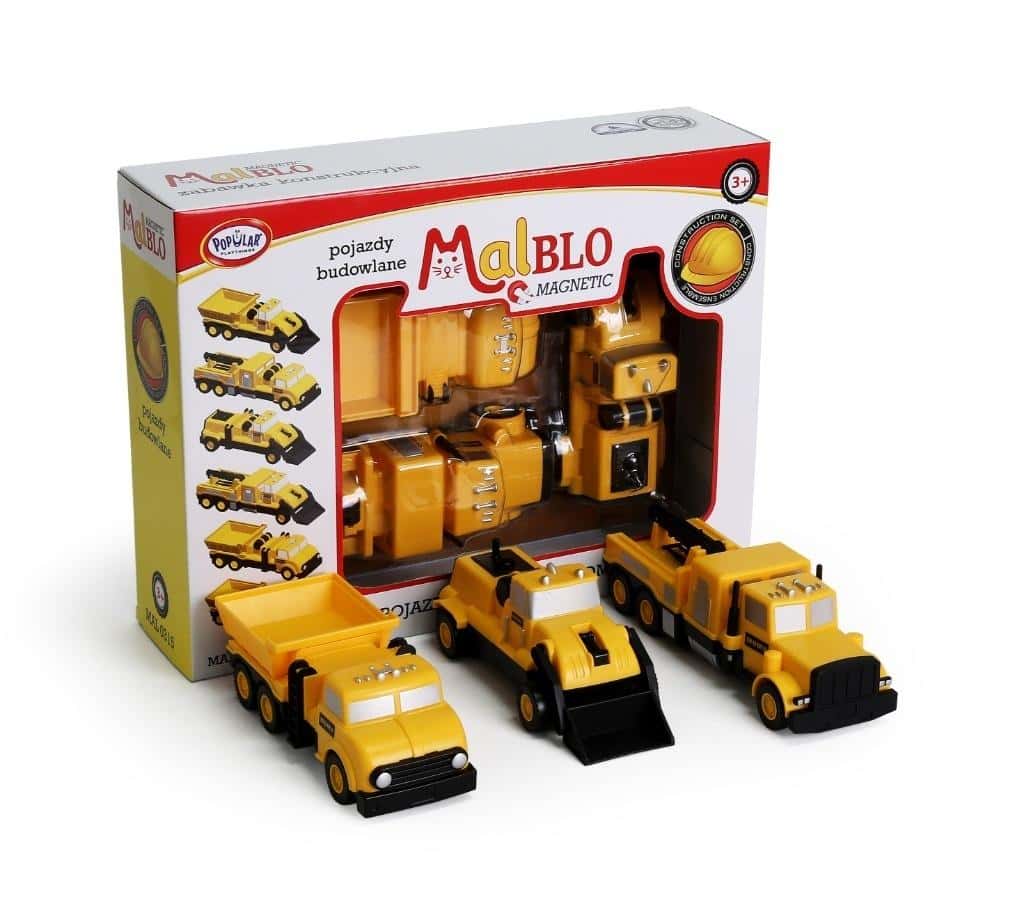 MalBlo Magnetic construction vehicles - creative fun for kids