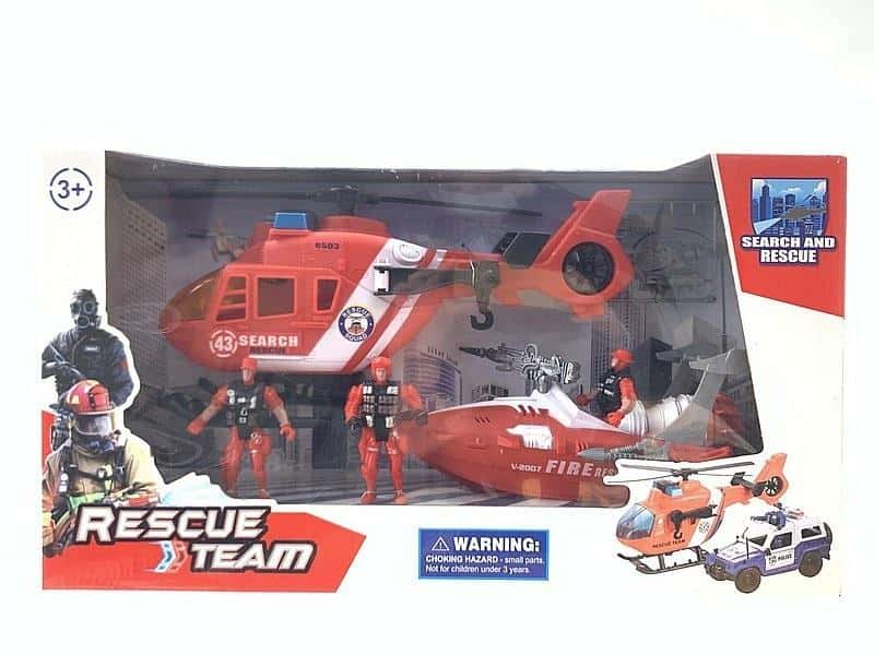 Rescue vehicles with figurines - set for a little hero