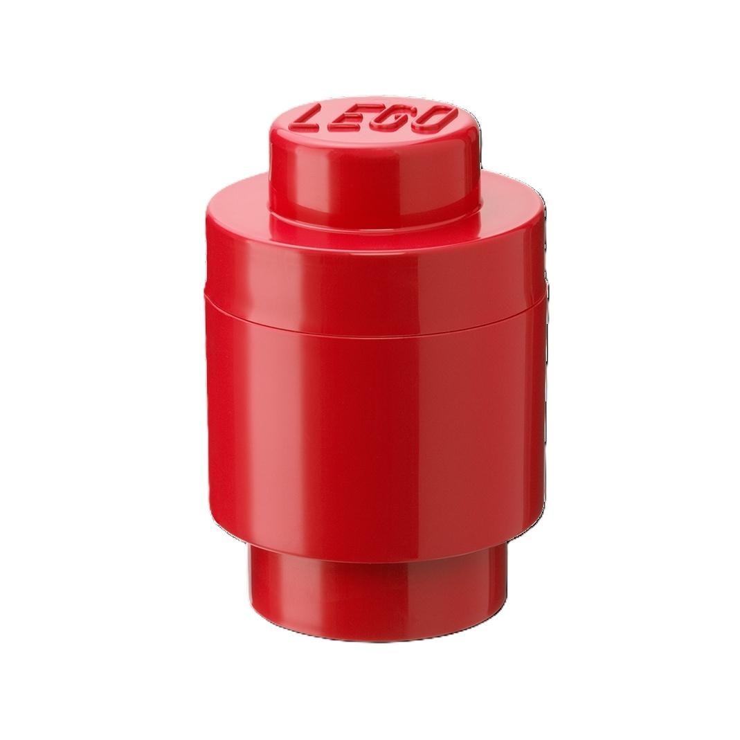 LEGO Brick Storage Container Round Red - Ideal for storing toys