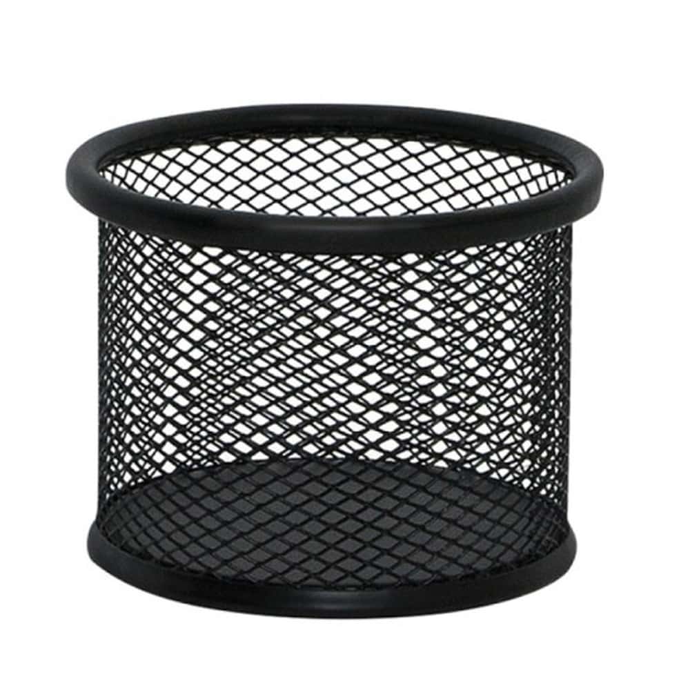 Metal pen holder black 68 x 90 mm - ideal for the office