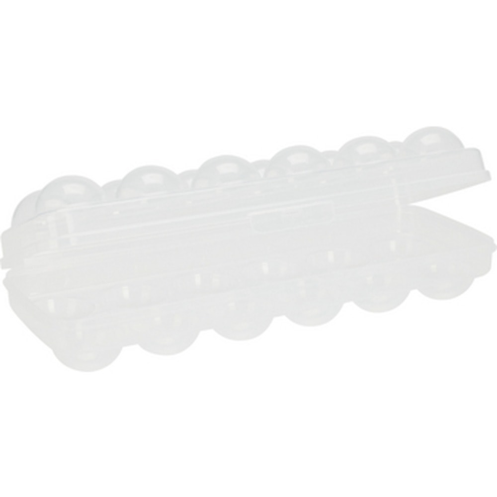 Egg Container for 12 Eggs - Transparent Organizer for Refrigerator