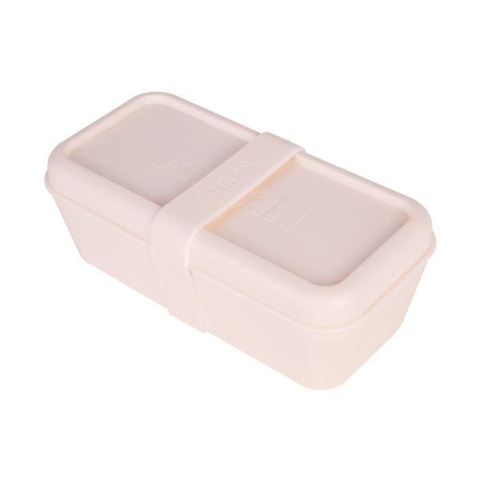 MILAN Beige lunch box with compartment 0.75l - ideal for work and school