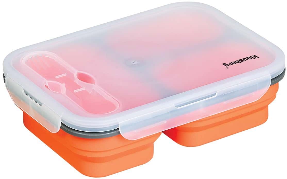 Klausberg Silicone Folding Lunchbox 1100 ml - perfect for work and school