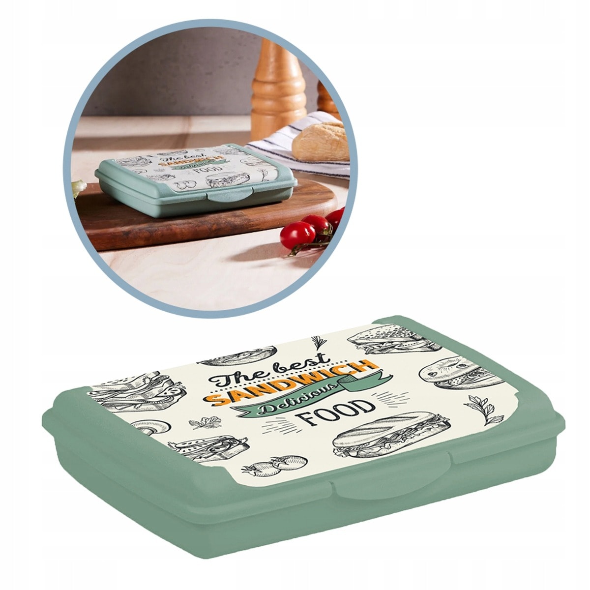 Carla SNAP Container 0.5L green - ideal for food storage