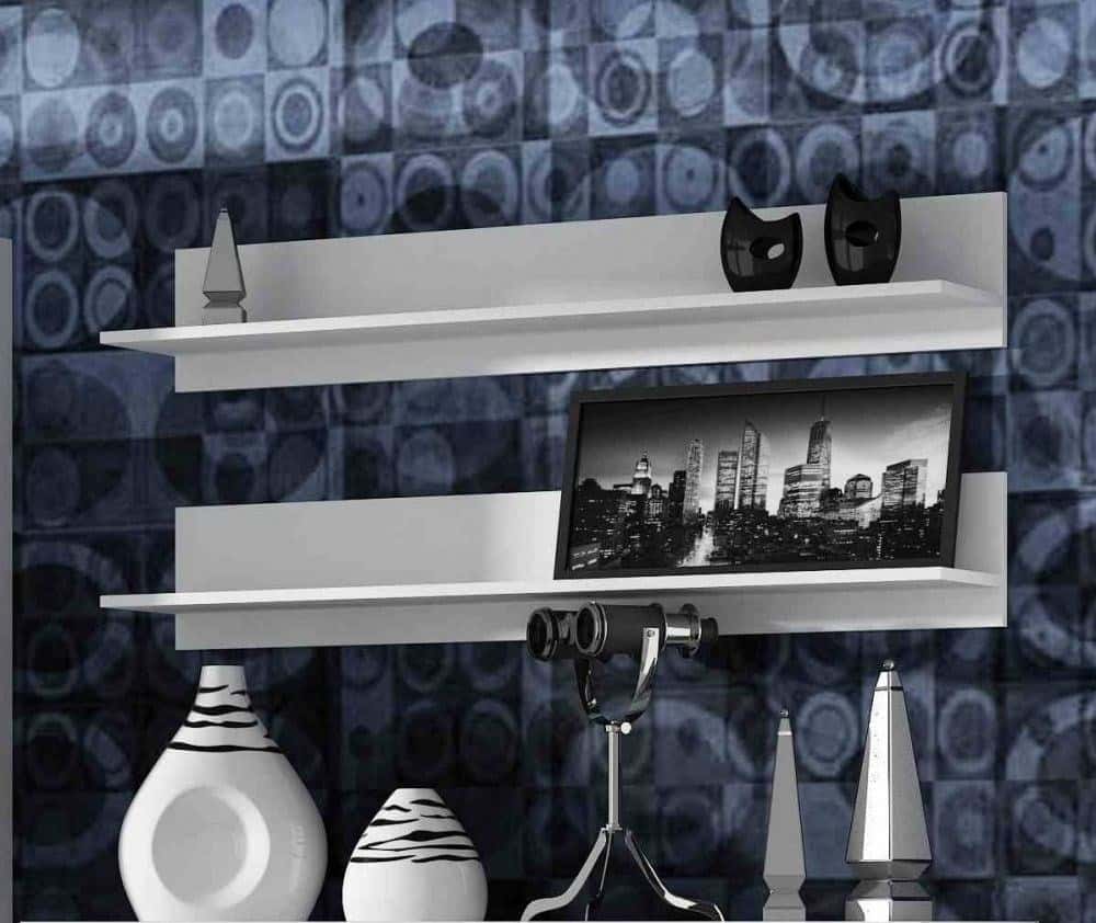 Shelf 125cm (2pcs) SOHO white matt - ideal storage solution