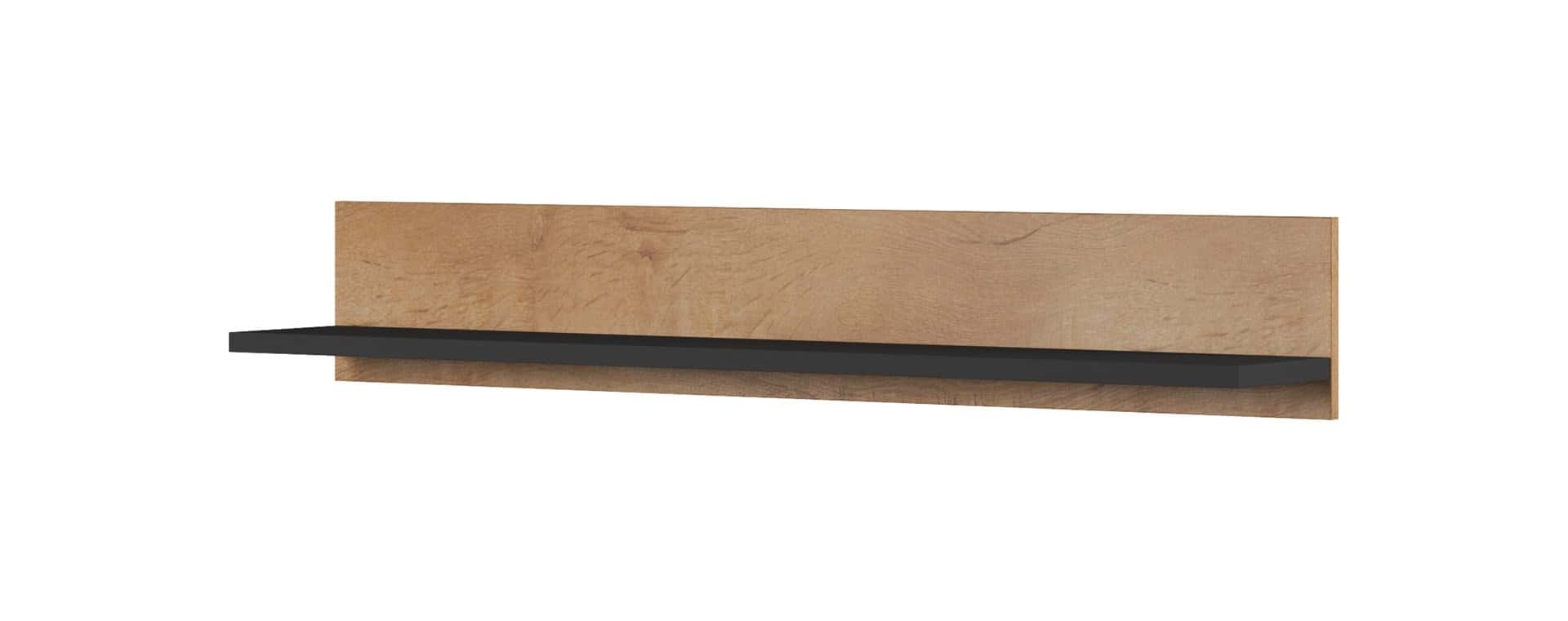 SOHO Shelf 125cm (2pcs) lefkas oak + black - modern design