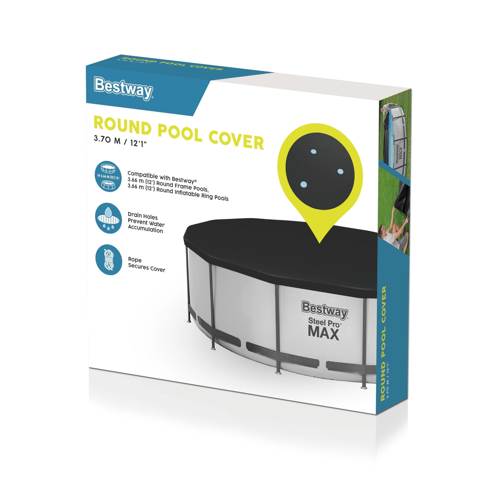 Steel Pro Pool Cover 366 cm - protection and clean water