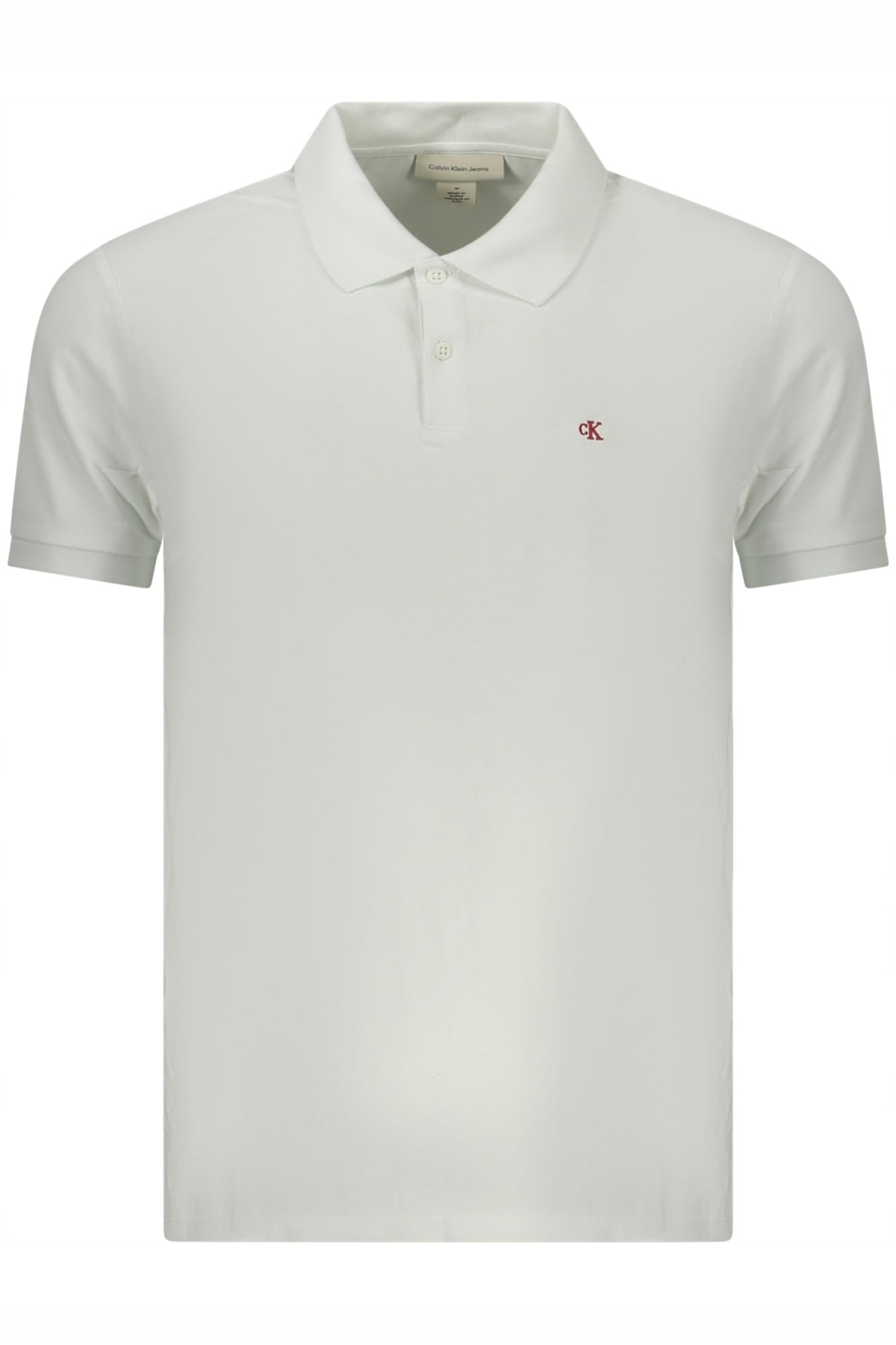 Calvin Klein Men's White Short Sleeve Polo Shirt - classic elegance