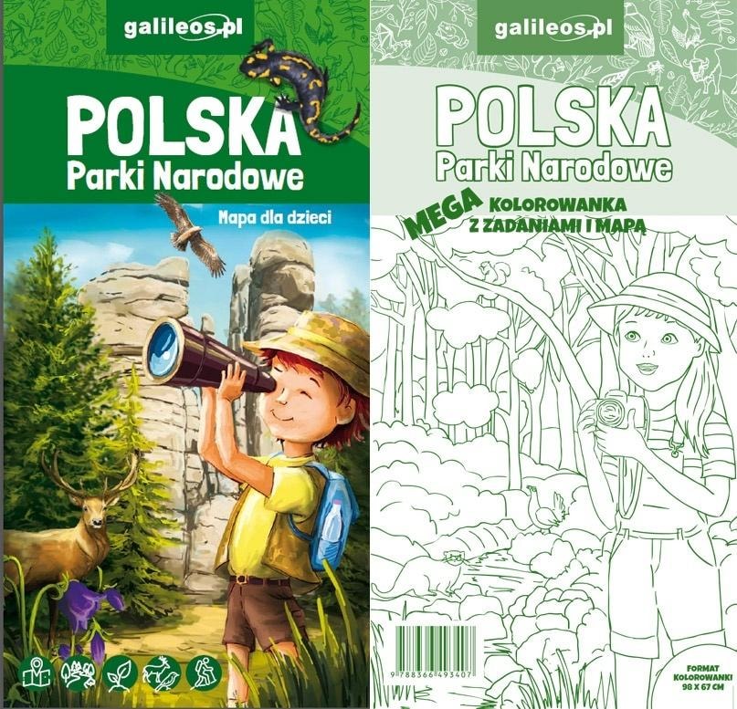 Poland National Parks - map & coloring book - discover Poland!