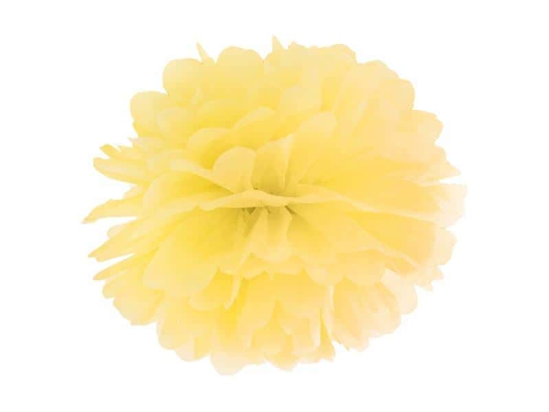 PartyDeco Yellow tissue paper pompom 25 cm - perfect for parties