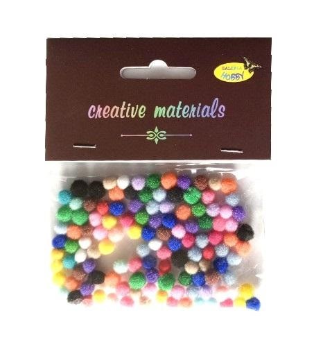 Galeria Hobby Decorative pompons 5 mm MIX colors - ideal for crafts