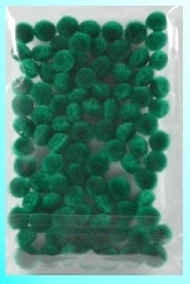 Dark green pompons 10 mm - perfect for DIY projects