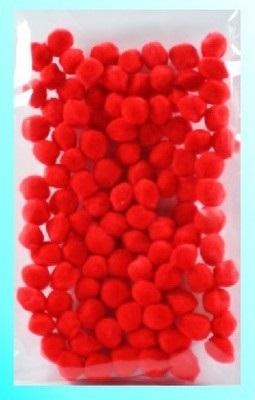 Galeria Hobby Pompons red 10 mm - 100 pieces - ideal for decorations