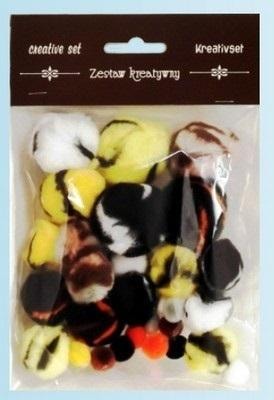 Colorful Pom Poms - Set of 30 for creative projects