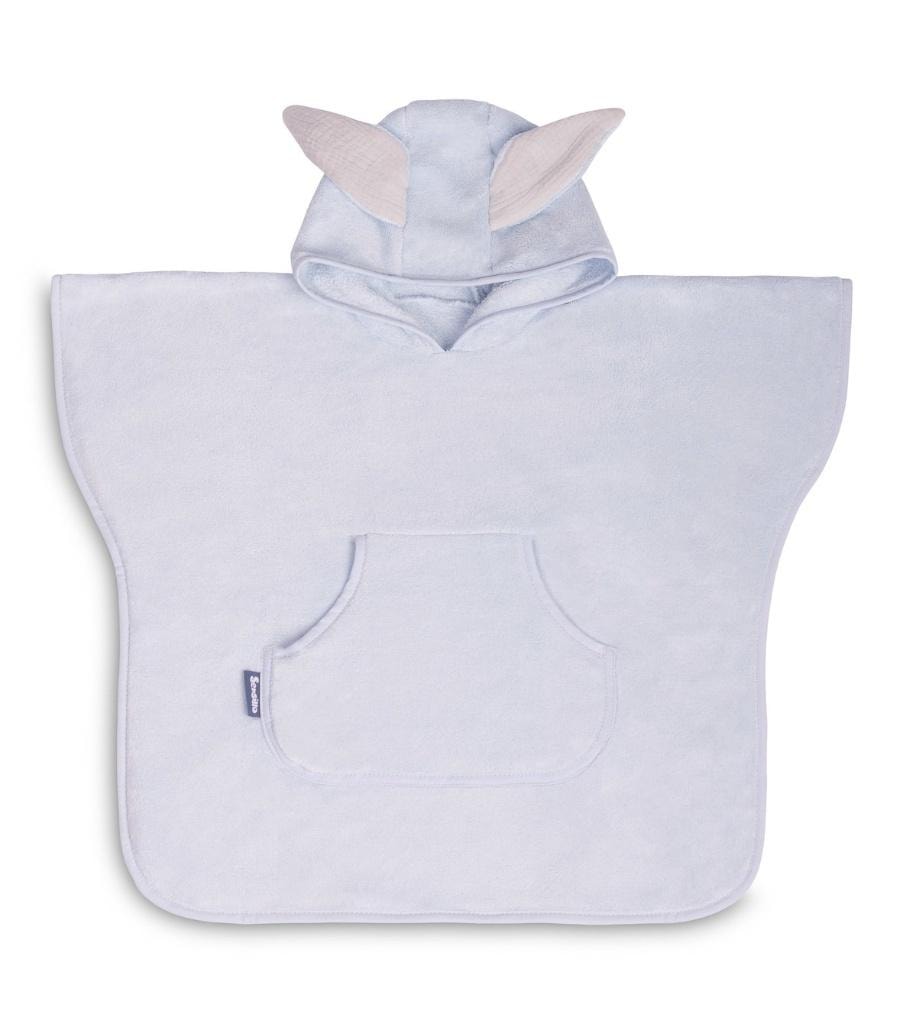 Sensillo Coral Blue Bath Poncho - soft and comfortable for your child