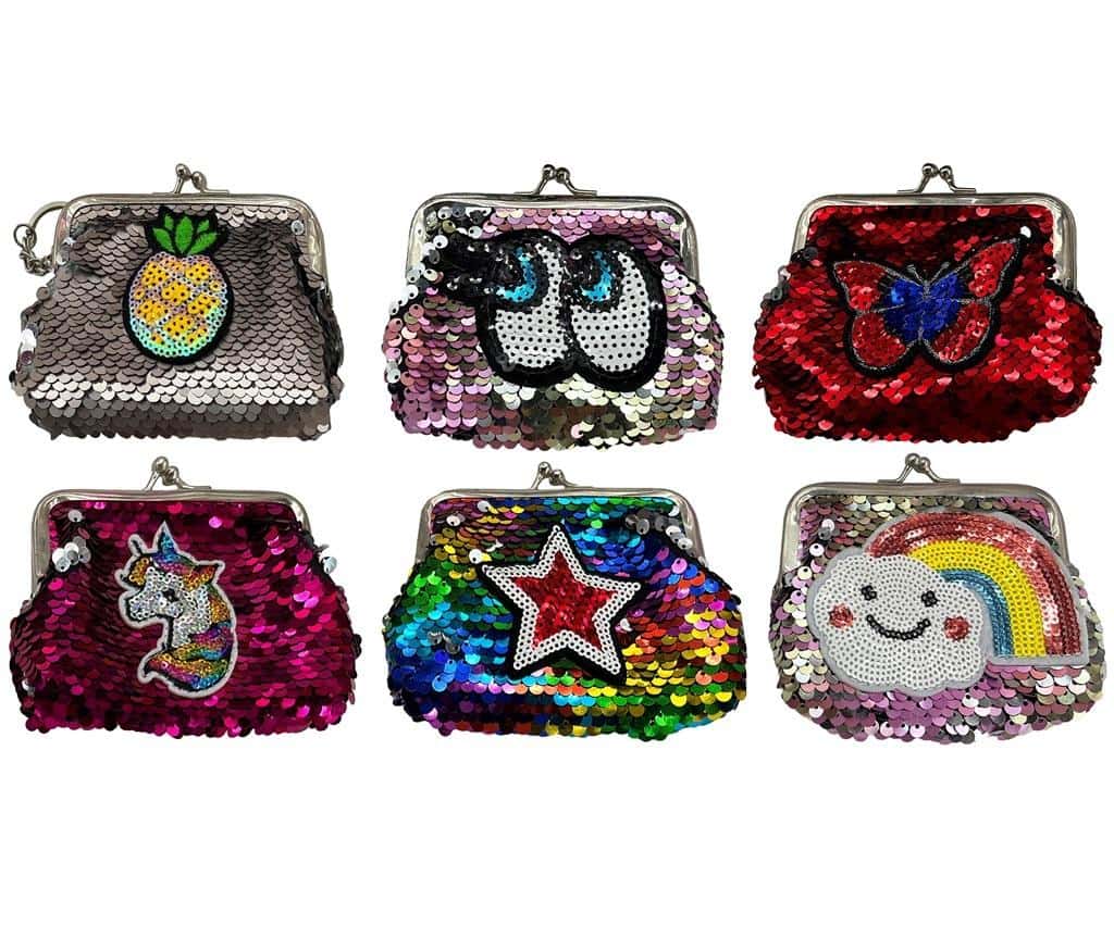 Mini sequin wallet MIX - ideal accessory for every girl